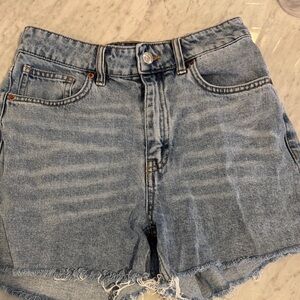 H&M high waist denim cutoffs jean shorts